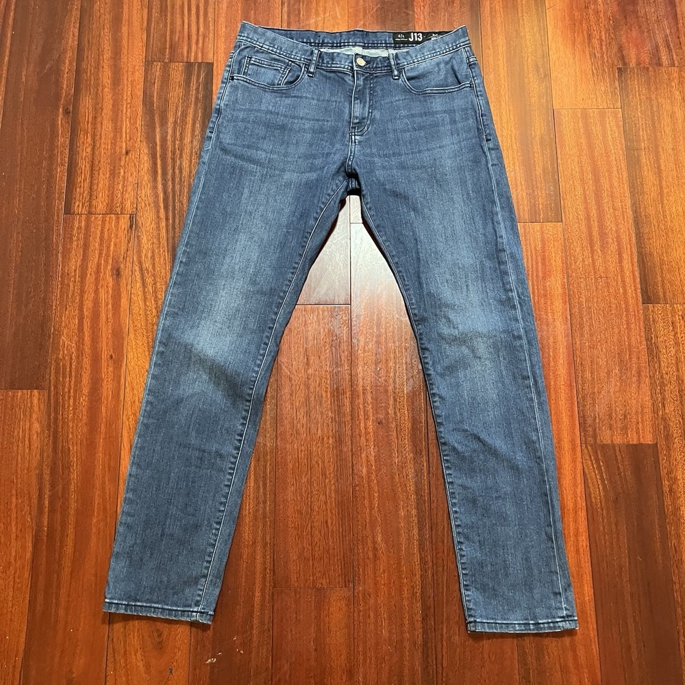 Armani Exchange Jeans Mens 33 J13 Slim Fit Blue Medium Wash Denim 34x31 READ*